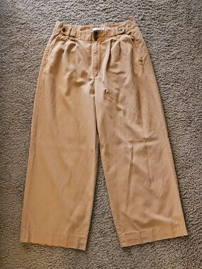 Madewell Harlow Wide-Leg Pants Tan